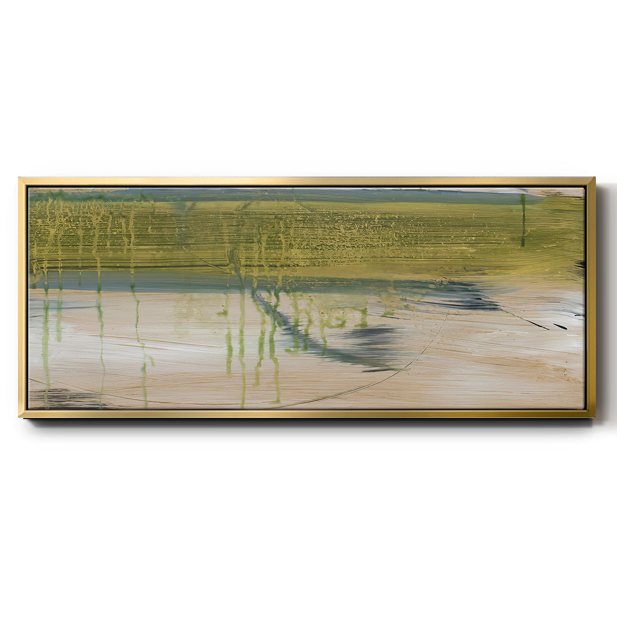 Aquatic Reflections I - Floater Framed Canvas Print