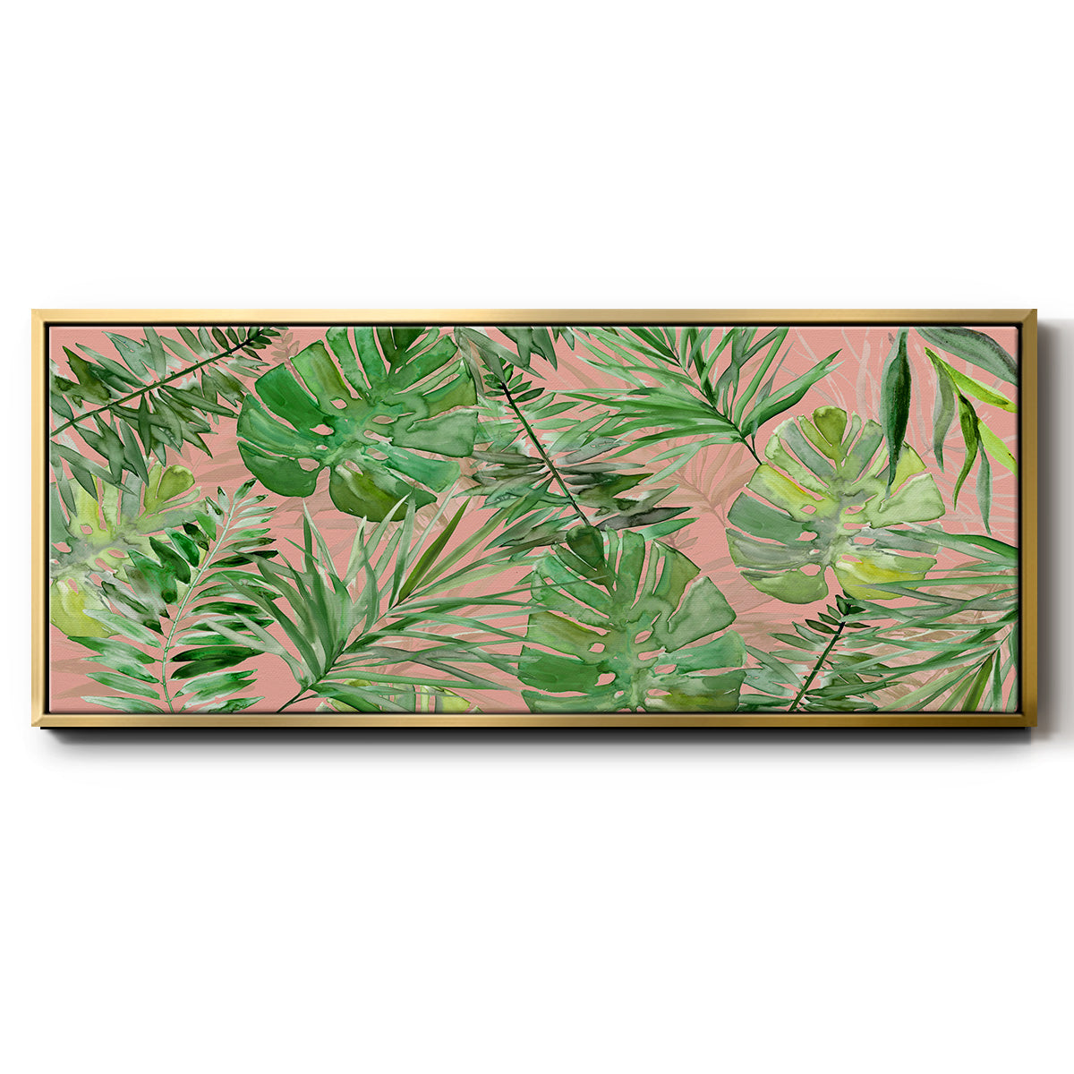 Tropical Sketchbook Coral - Floater Framed Canvas Print