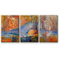 Cadmium Winter Solstice I - Framed Premium Gallery Wrapped Canvas L Frame 3 Piece Set - Ready to Hang