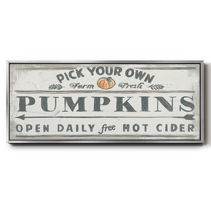 Pumpkin Patch I - Floater Framed Canvas Print