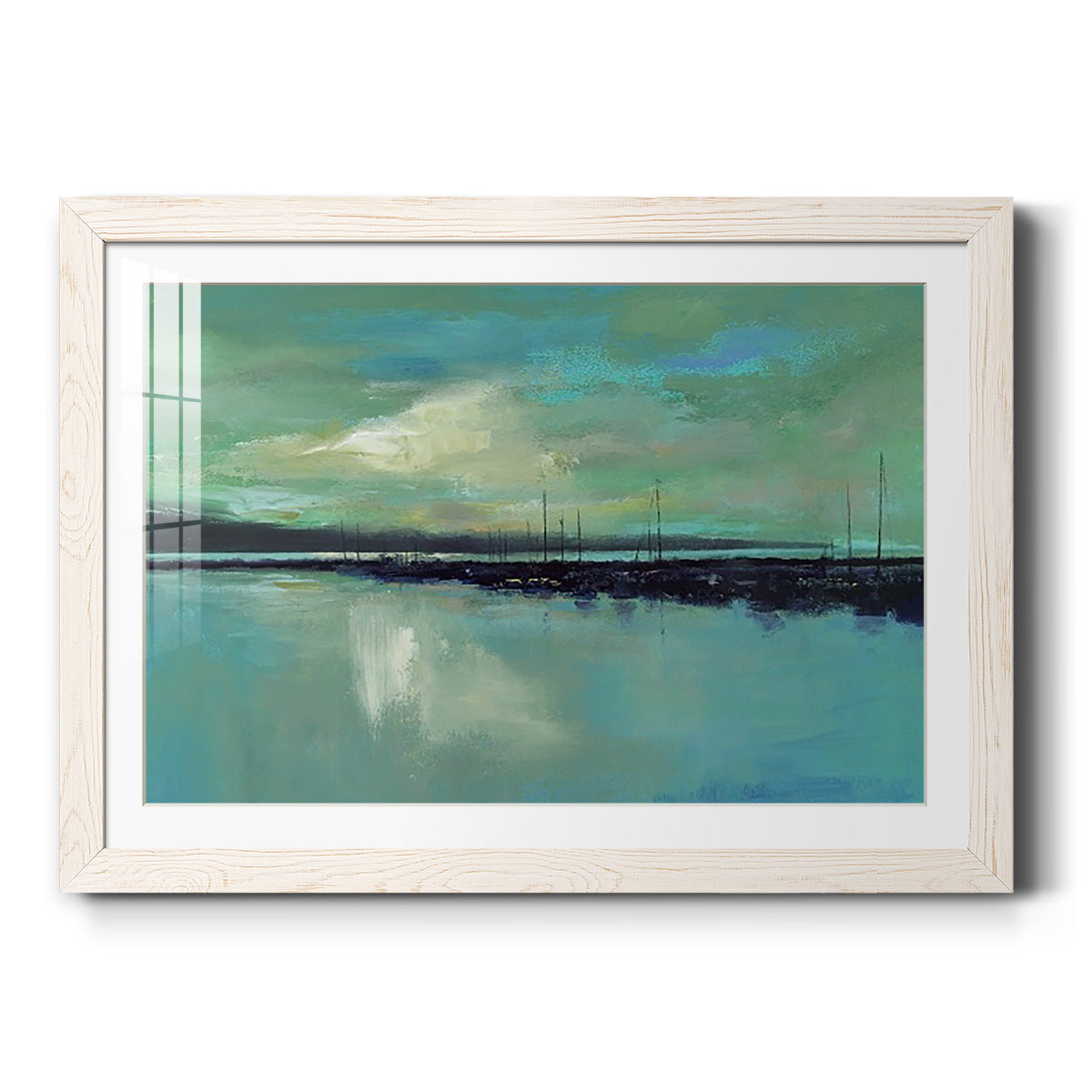 Harbor Light - Barnwood Framed Art Print