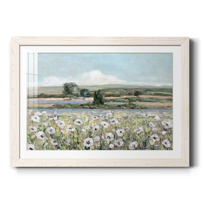 Vintage Poppy Valley - Barnwood Framed Art Print
