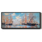 The Sea, Port in Amsterdam, 1874 - Floater Framed Canvas Print