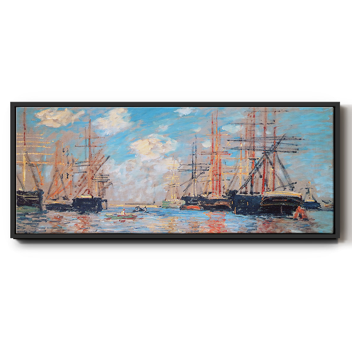 The Sea, Port in Amsterdam, 1874 - Floater Framed Canvas Print