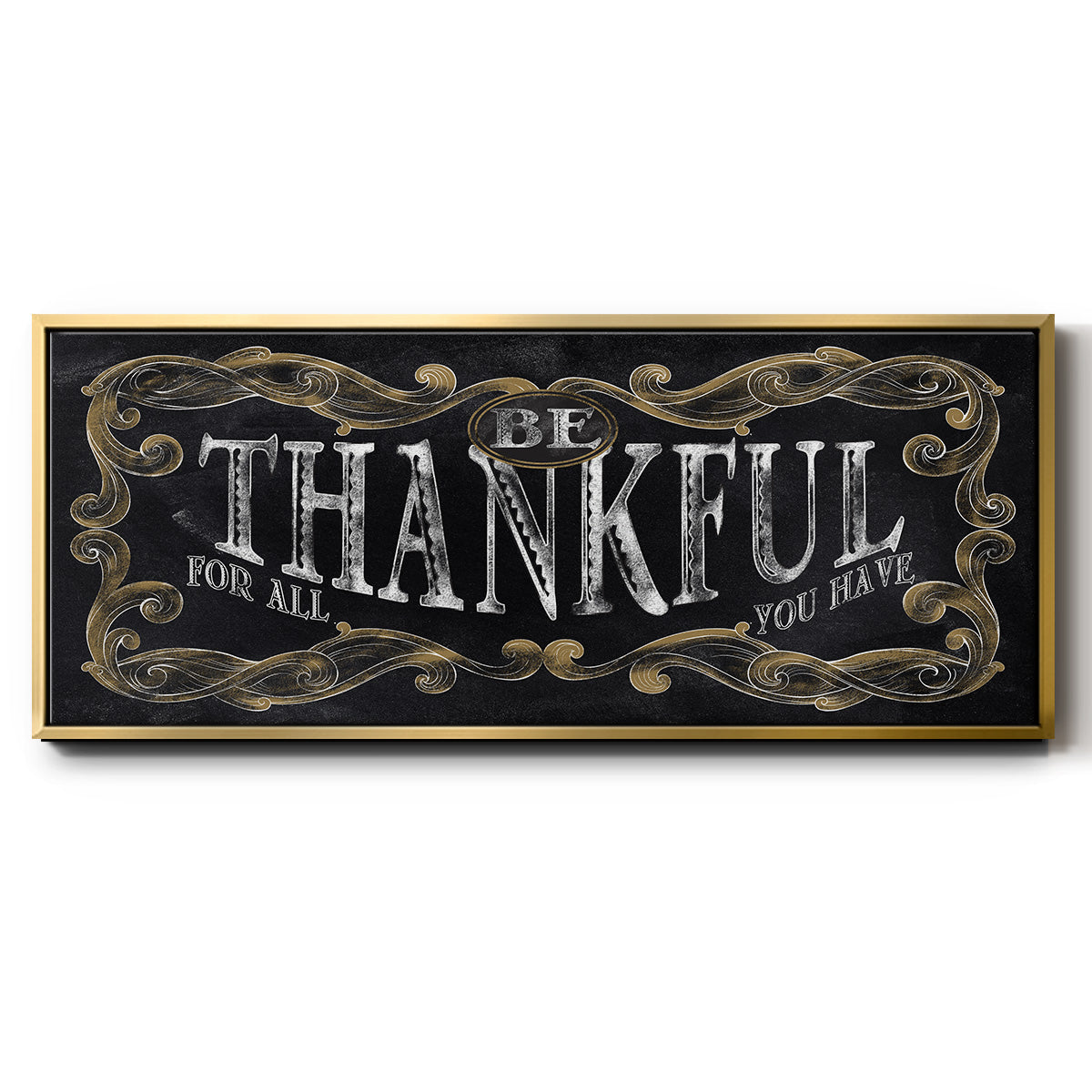 Be Thankful - Floater Framed Canvas Print