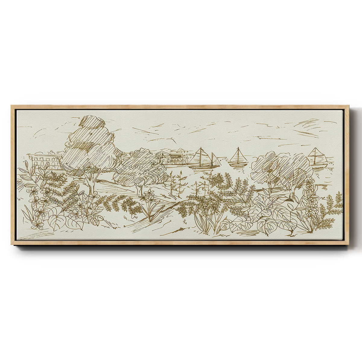 Autumn Landing I - Floater Framed Canvas Print