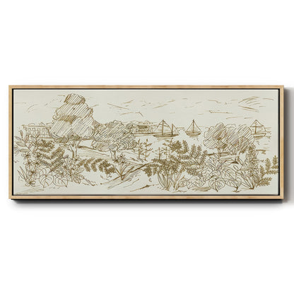 Autumn Landing I - Floater Framed Canvas Print