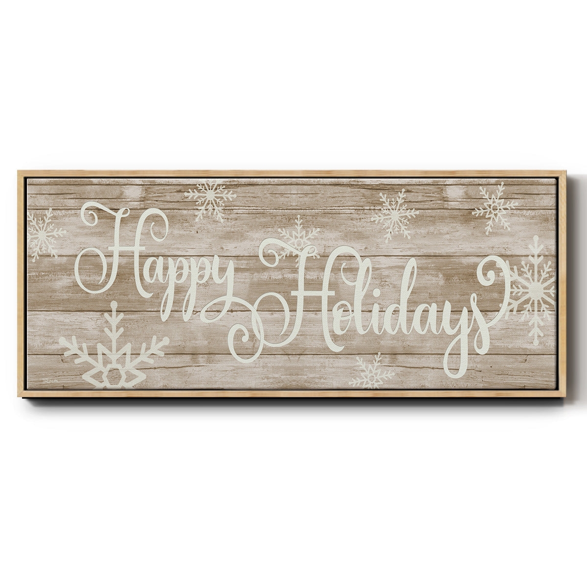 Happy Holidays - Floater Framed Canvas Print