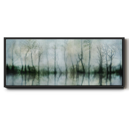Mirrored Pond - Floater Framed Canvas Print