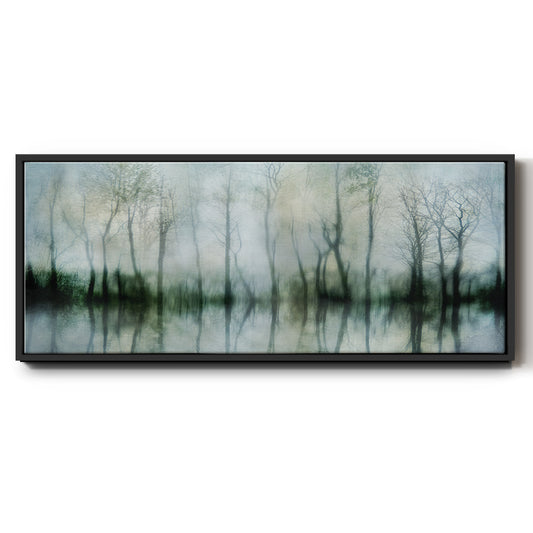Mirrored Pond - Floater Framed Canvas Print