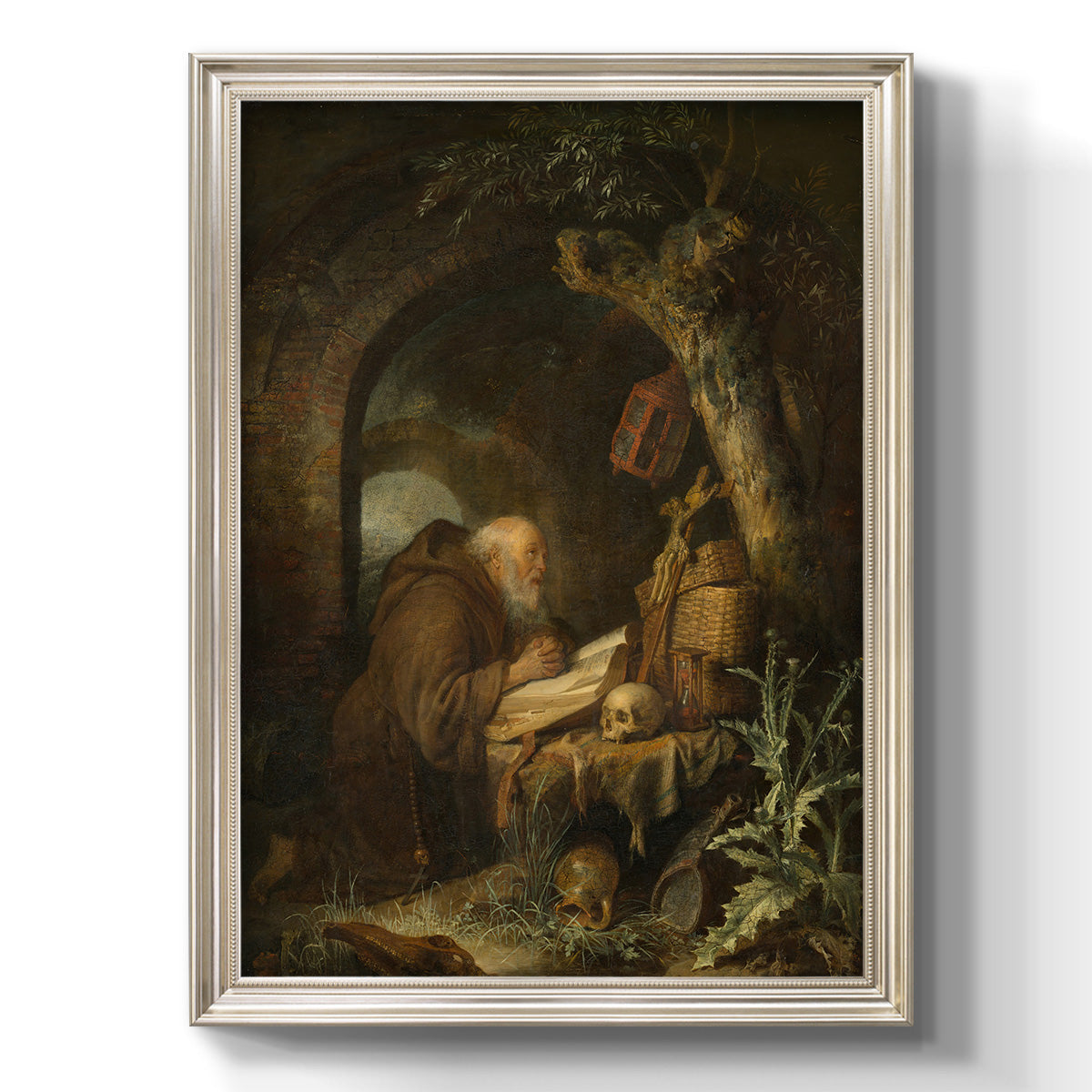 The Hermit, 1670 - Ornate Framed Canvas Print
