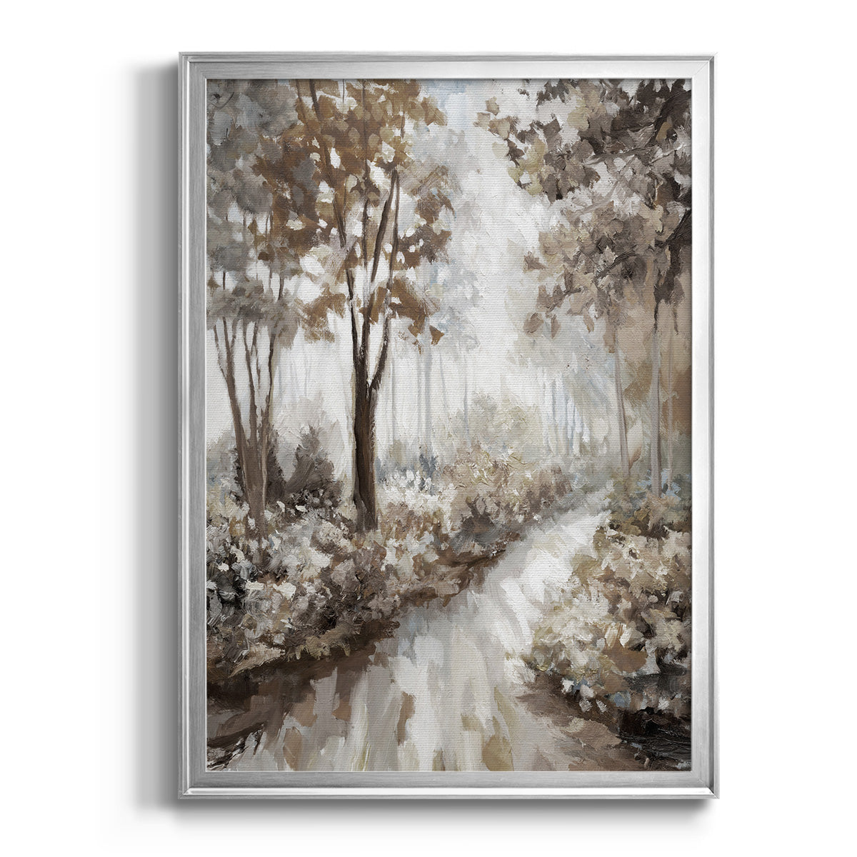 Into the Woods - Modern Framed Canvas Print