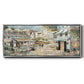 Rooftop Café - Floater Framed Canvas Print
