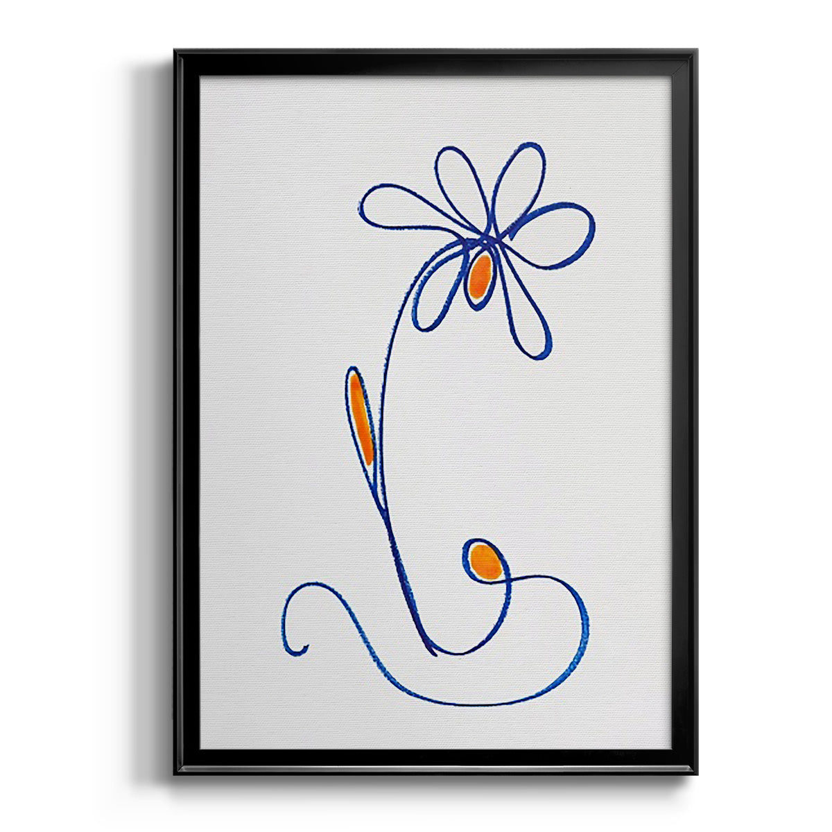 Wobbly Blooms II - Modern Framed Canvas Print