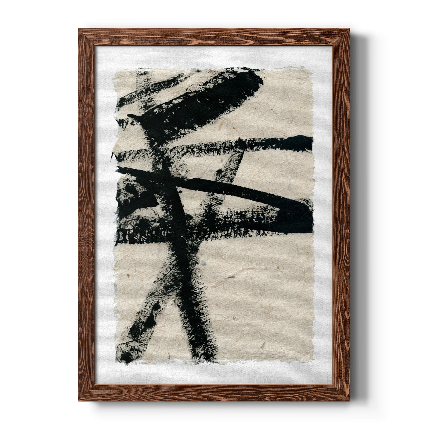 Lines Crossed III - Premium Canvas Framed in Barnwood - Ready to Hang