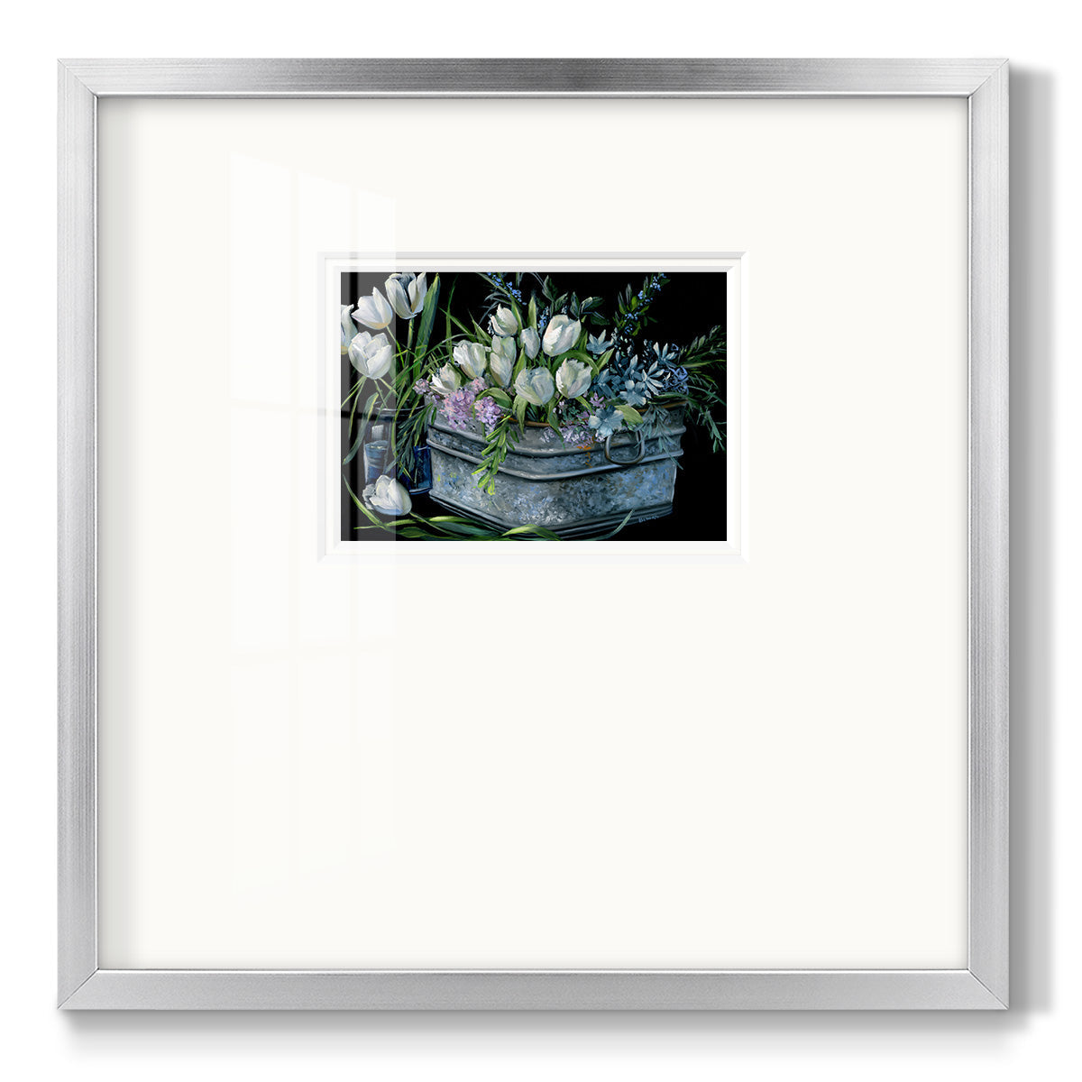 Wild Tulips Premium Framed Print Double Matboard