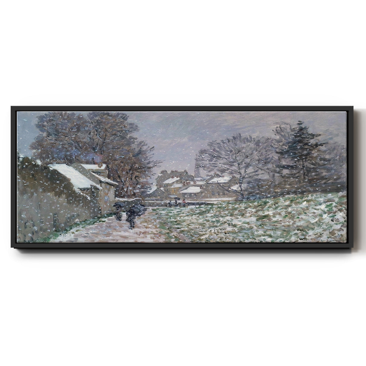 Snow at Argenteuil, 1874 - Floater Framed Canvas Print