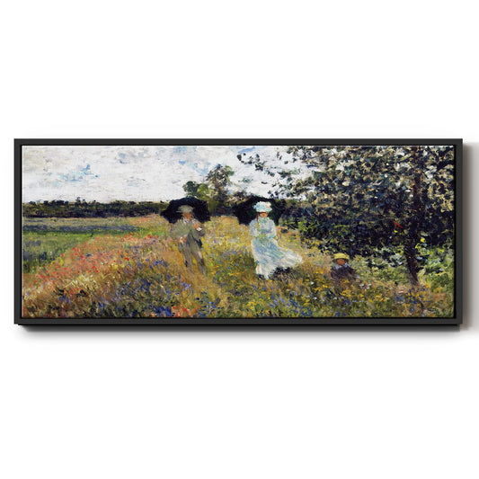 The Promenade Near Argenteuil, 1875 - Floater Framed Canvas Print