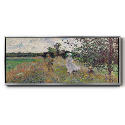 Promenade a Argenteuil, 1875 - Floater Framed Canvas Print
