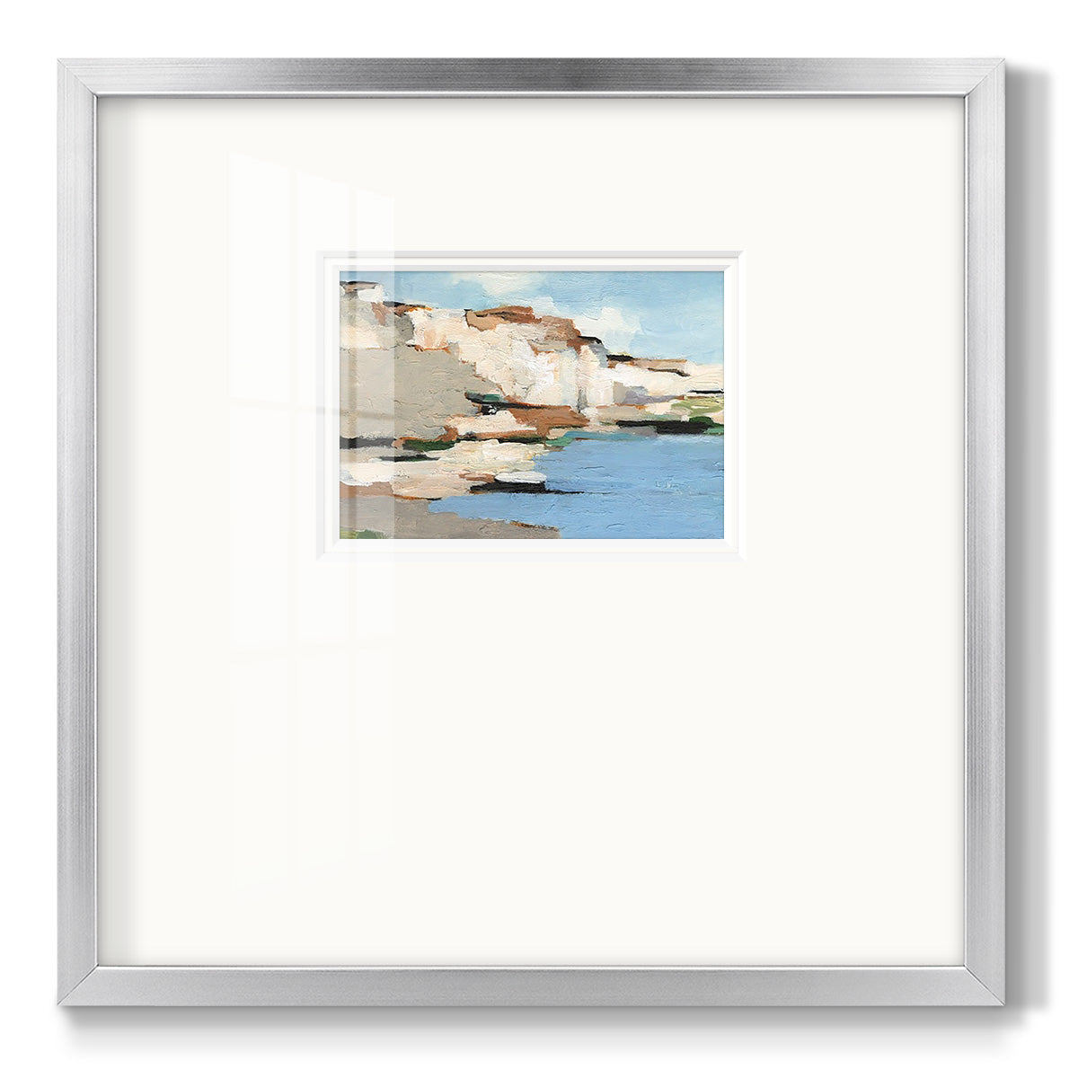 White Rock Cliffs I Premium Framed Print Double Matboard