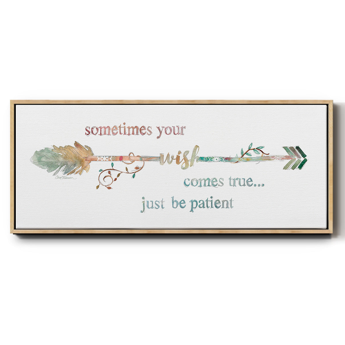 Wishing Arrow - Floater Framed Canvas Print