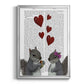 Squirrel Love - Modern Framed Canvas Print