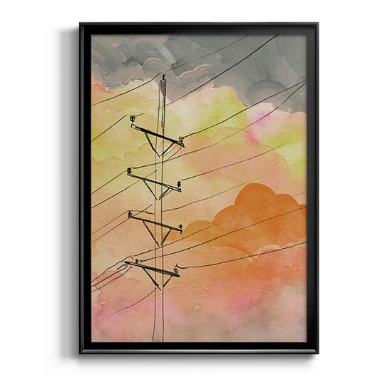 Cloudy Communication I - Modern Framed Canvas Print