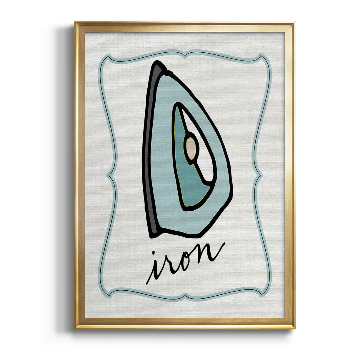 Iron - Modern Framed Canvas Print