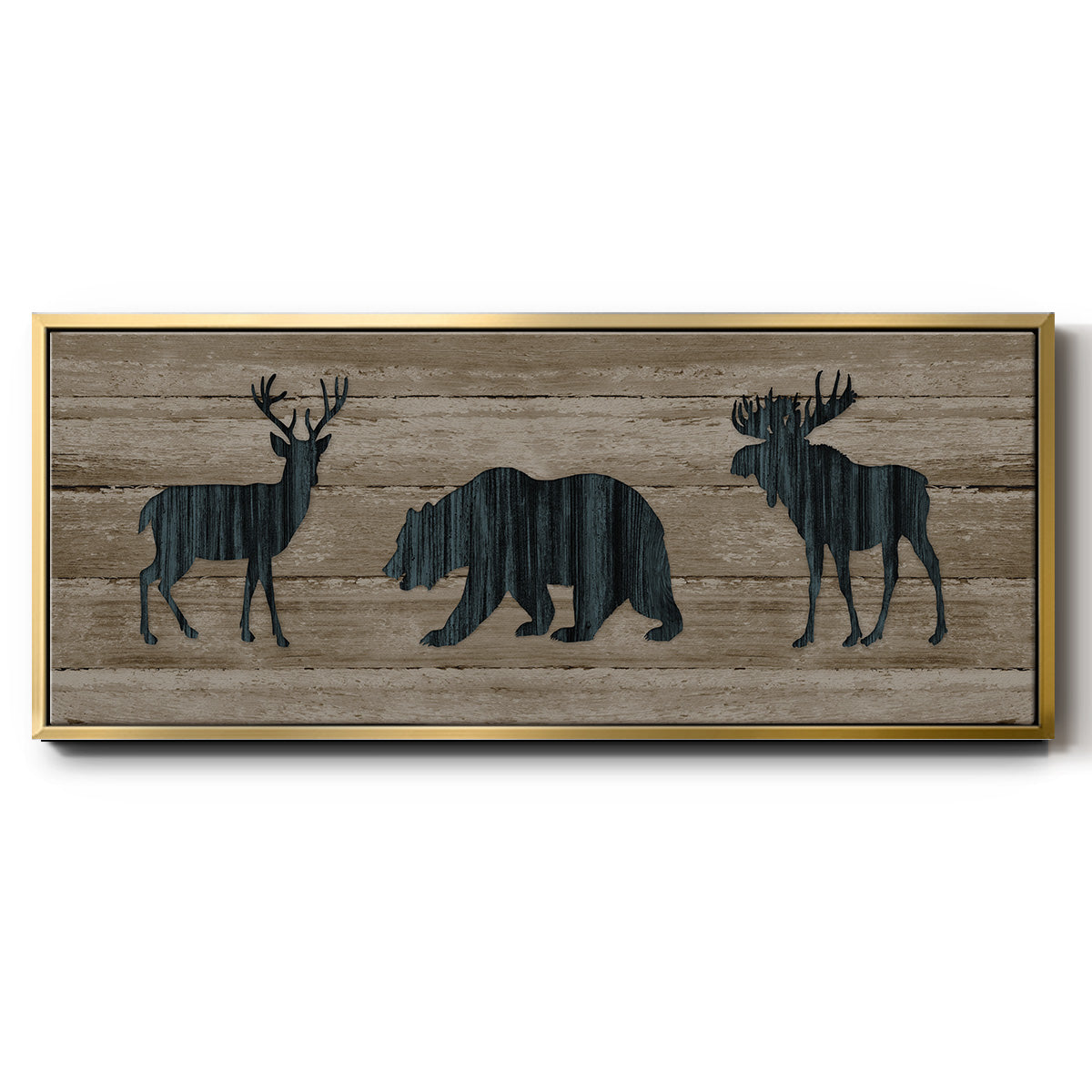 Woodland Trio - Floater Framed Canvas Print
