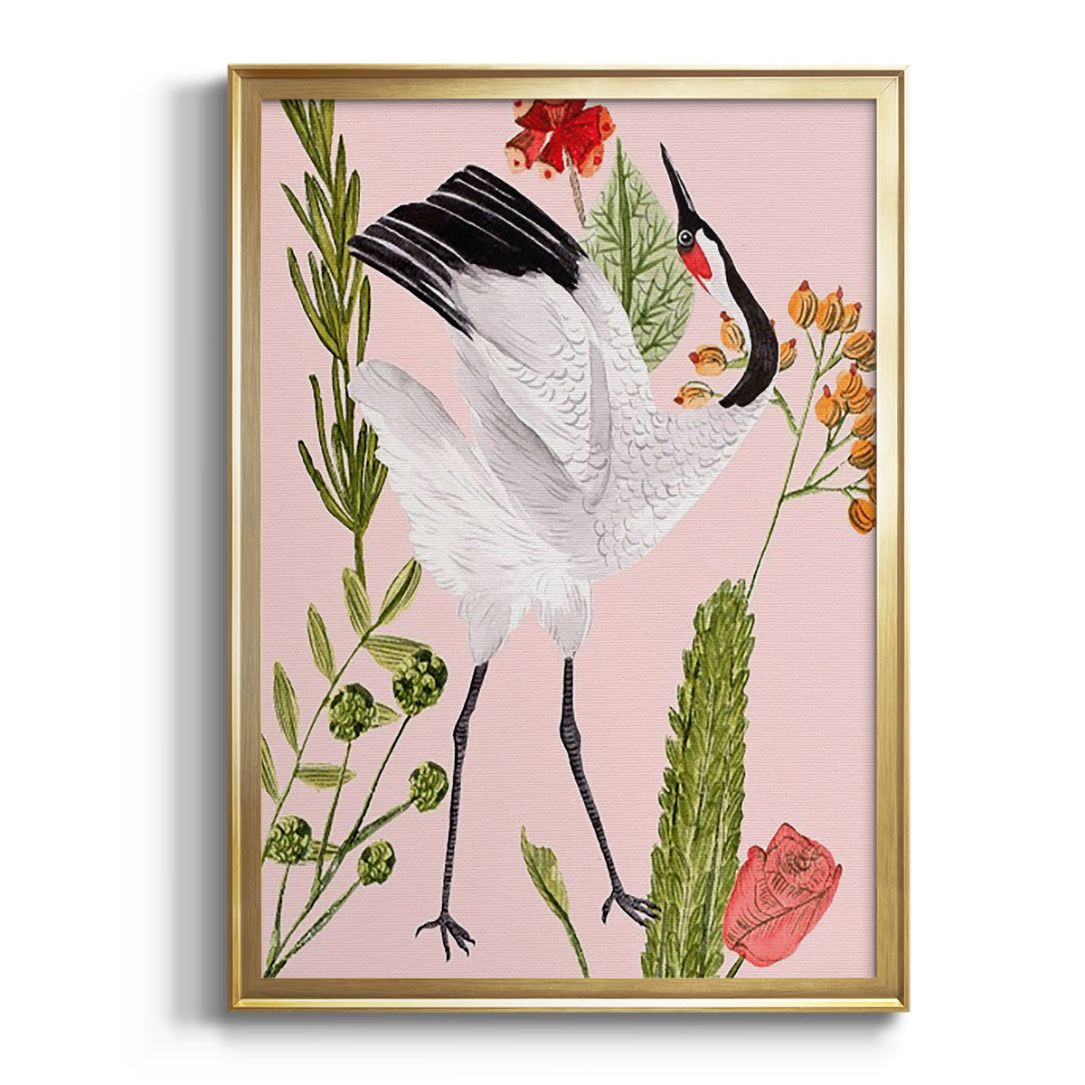 Birds in Motion VI - Modern Framed Canvas Print