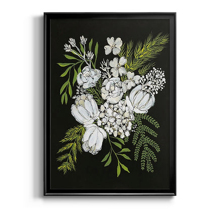 Alabaster Bouquet II - Modern Framed Canvas Print