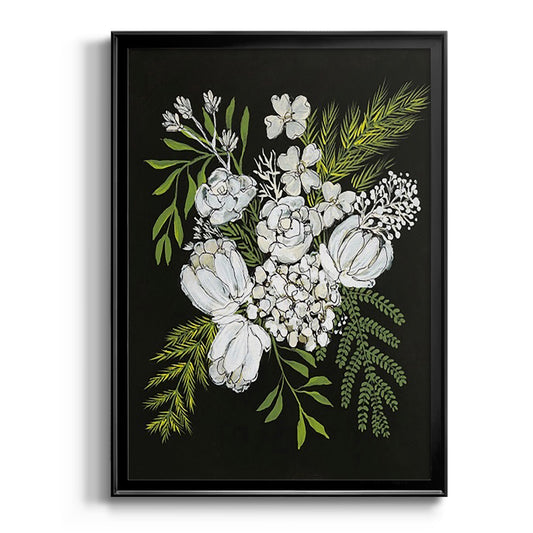 Alabaster Bouquet II - Modern Framed Canvas Print