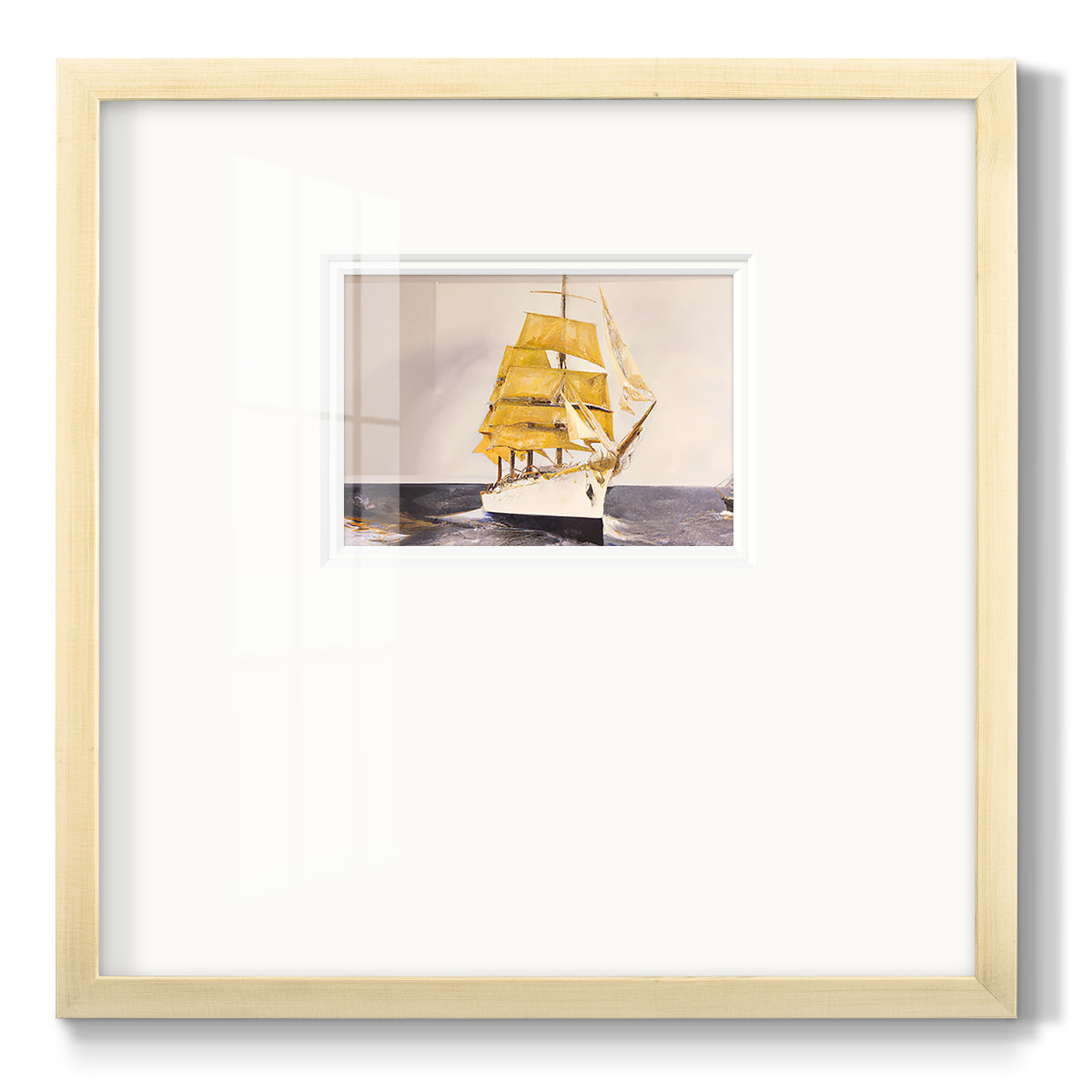 Golden Sailor - Double Matboard Framed Print