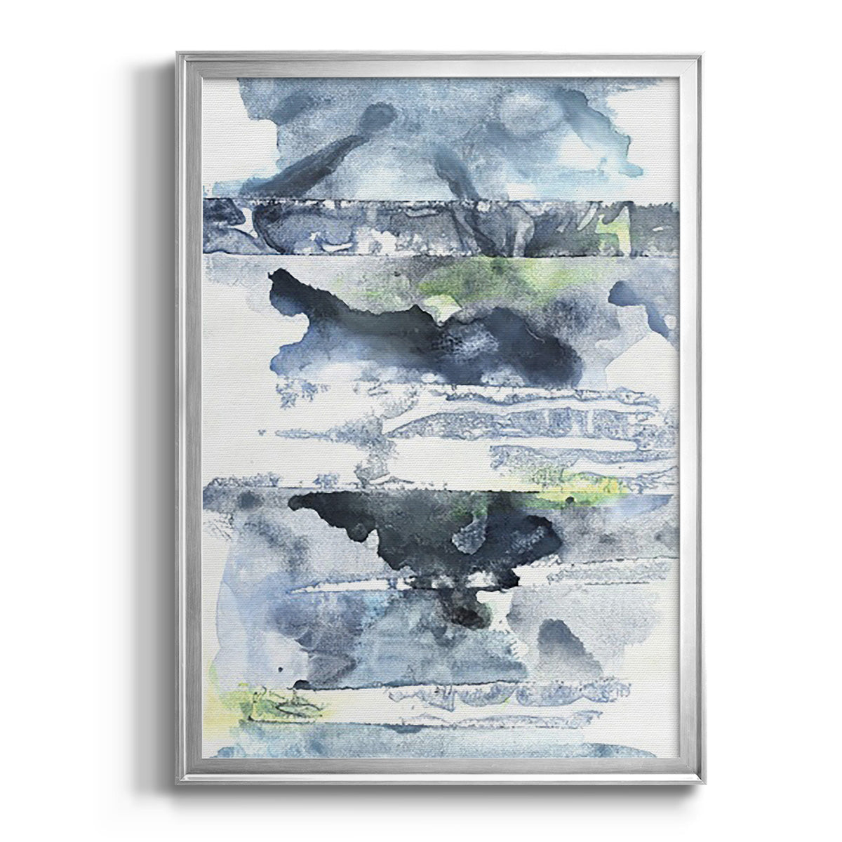 Blue Memories II - Modern Framed Canvas Print