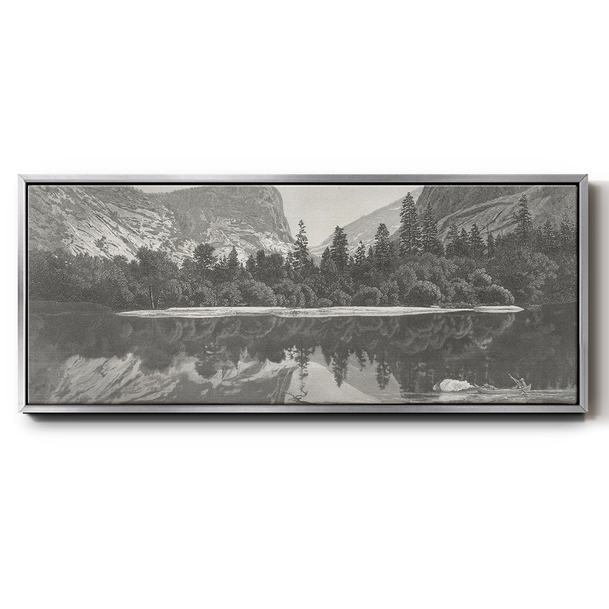 Mirror Lake, Yosemite Valley - Floater Framed Canvas Print