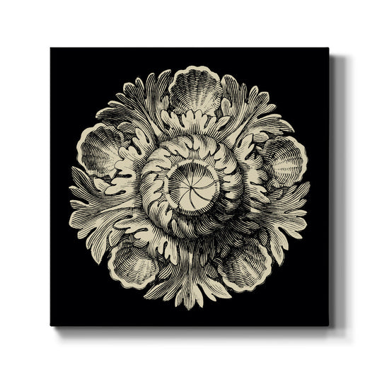 Black and Tan Rosette III - Canvas Art Print