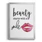 Beauty Starts With A Smile - Modern Framed Canvas Print