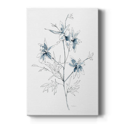 Indigo Sketch II - Canvas Art Print