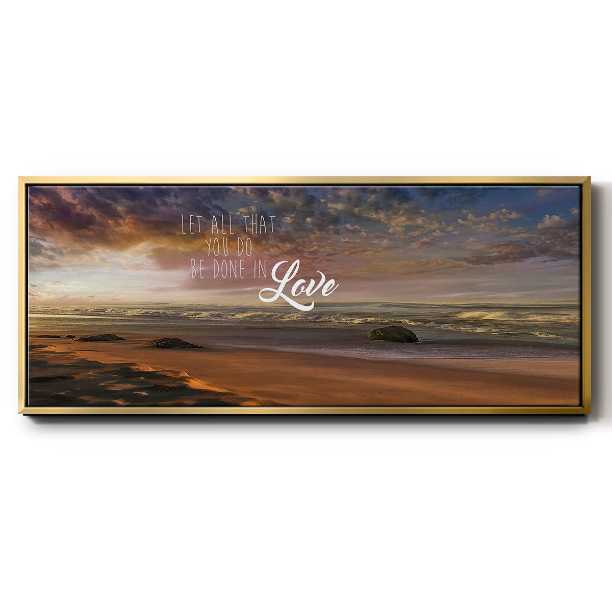 Be Done In Love - Floater Framed Canvas Print