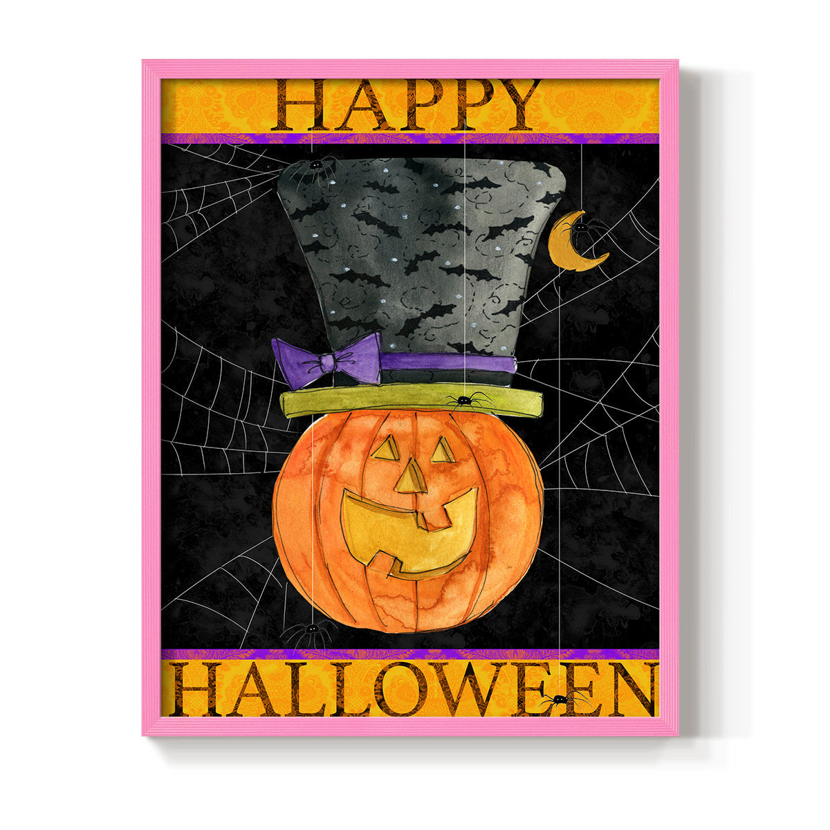 Happy Halloween - Restickable Framed Art Print