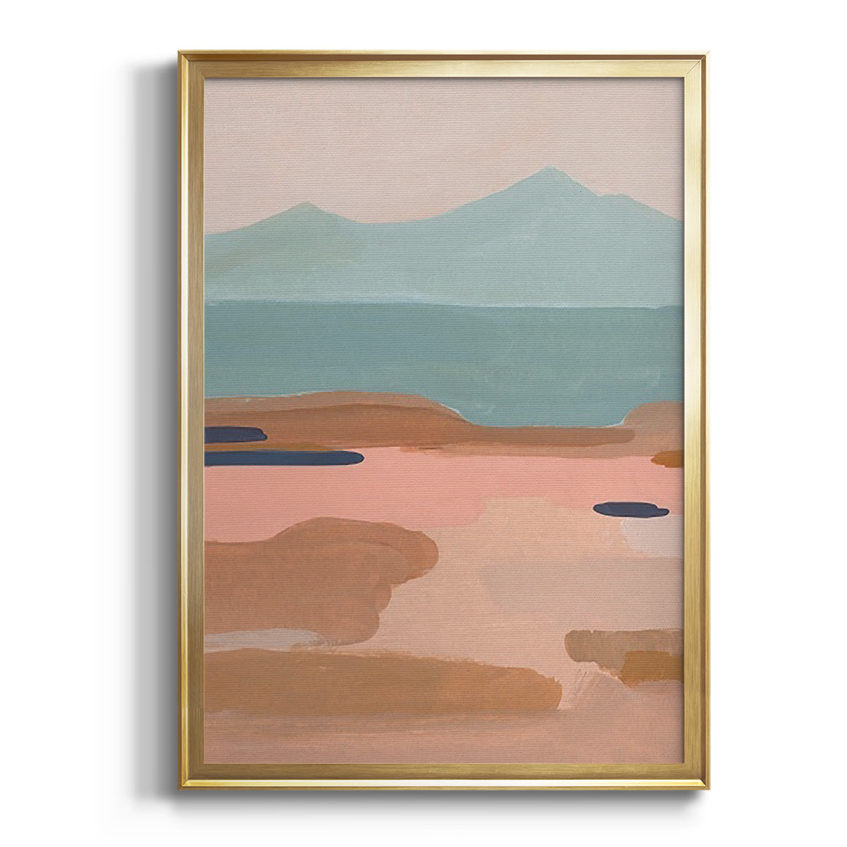 Desert Sunrise II - Modern Framed Canvas Print