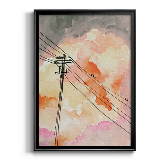 Cloudy Communication II - Modern Framed Canvas Print