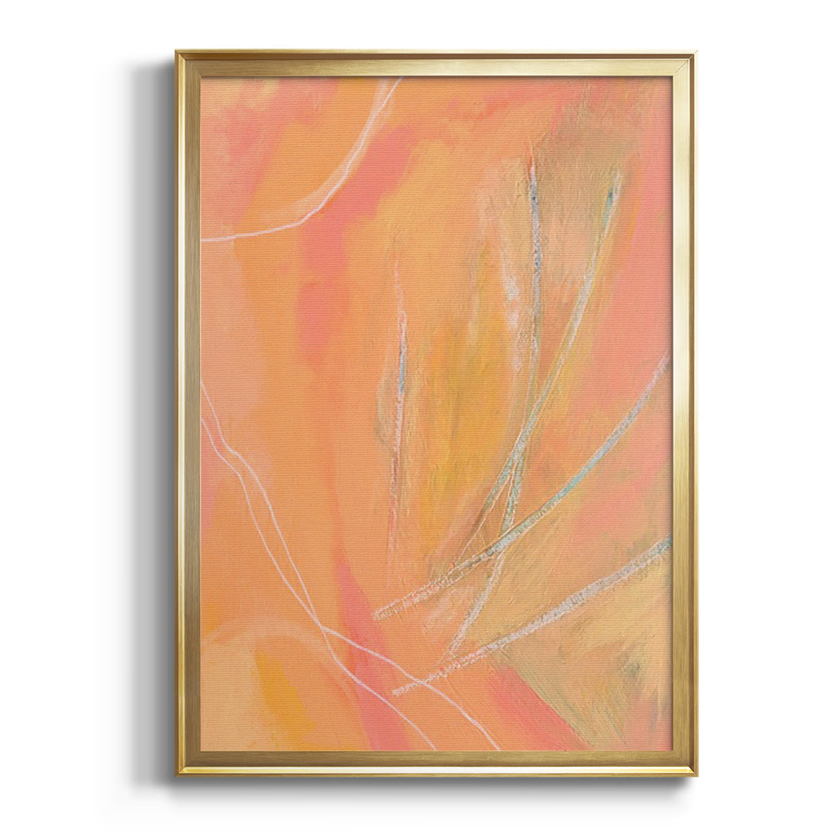 Peach Bliss II - Modern Framed Canvas Print