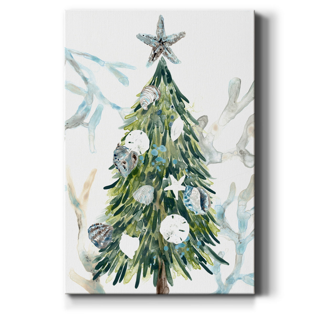 Coastal Christmas Shell Collection B - Gallery Wrapped Canvas