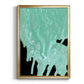 Teal Cascade I - Modern Framed Canvas Print
