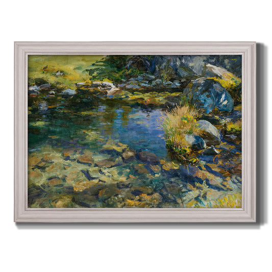 Alpine Pool - Ornate Framed Canvas Print