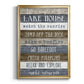 Simple Lake Rules - Modern Framed Canvas Print
