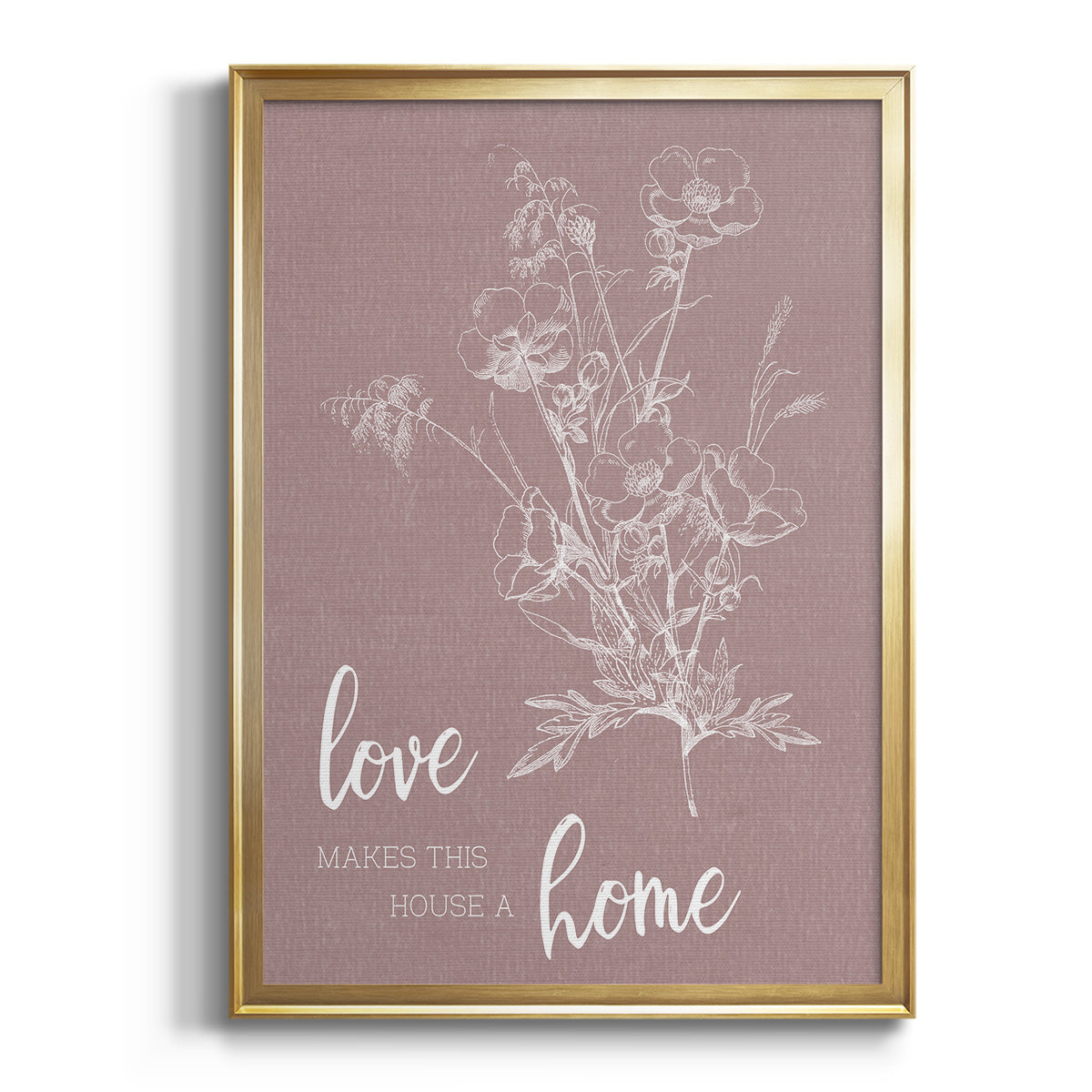 Love Home - Modern Framed Canvas Print