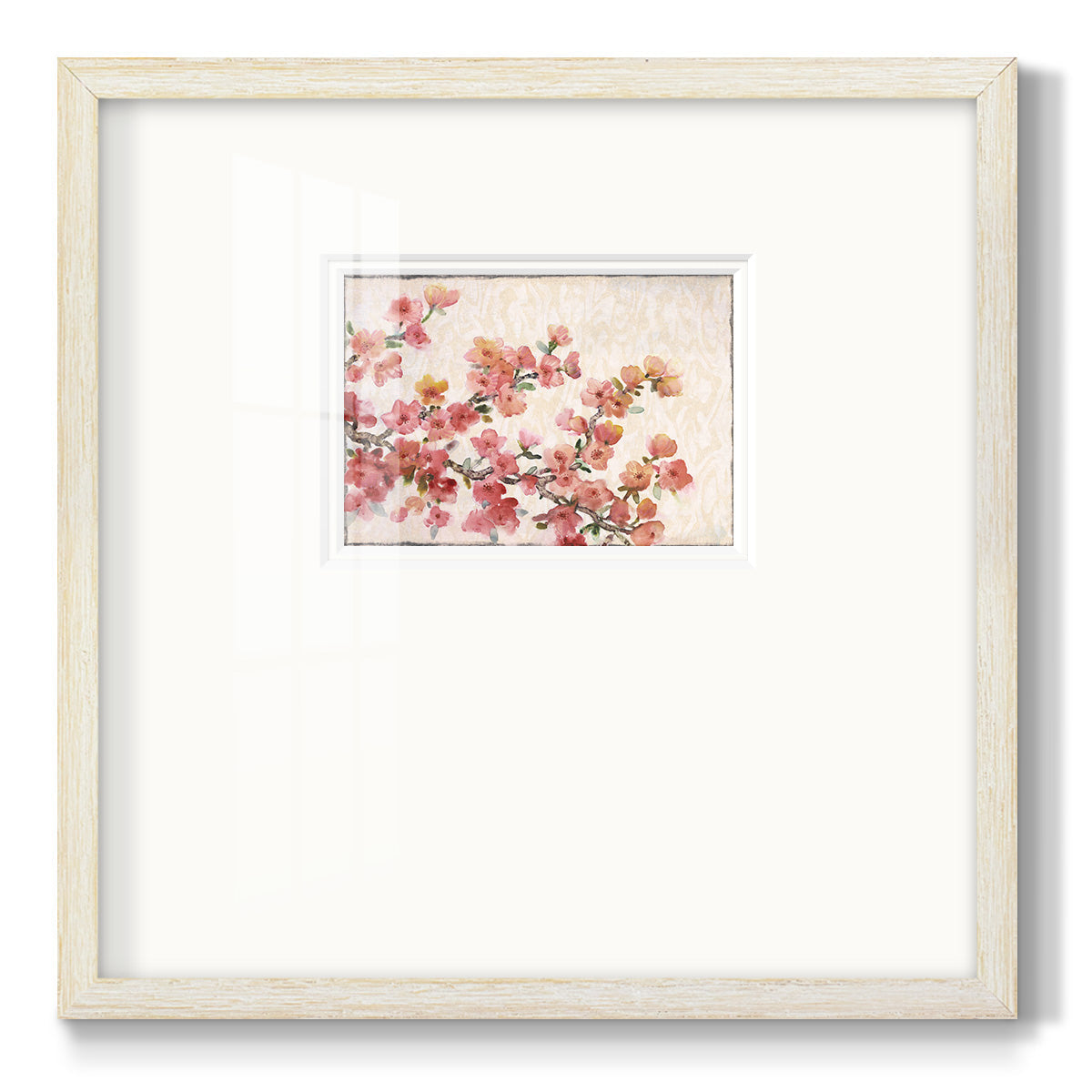 Cherry Blossom Composition II - Double Matboard Framed Print
