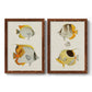 Yellow & Grey Fish I - Premium Framed Canvas 2 Piece Set - Ready to Hang